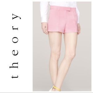 NWT!- Theory Poe Shorts, Size 2. Color: pink rose